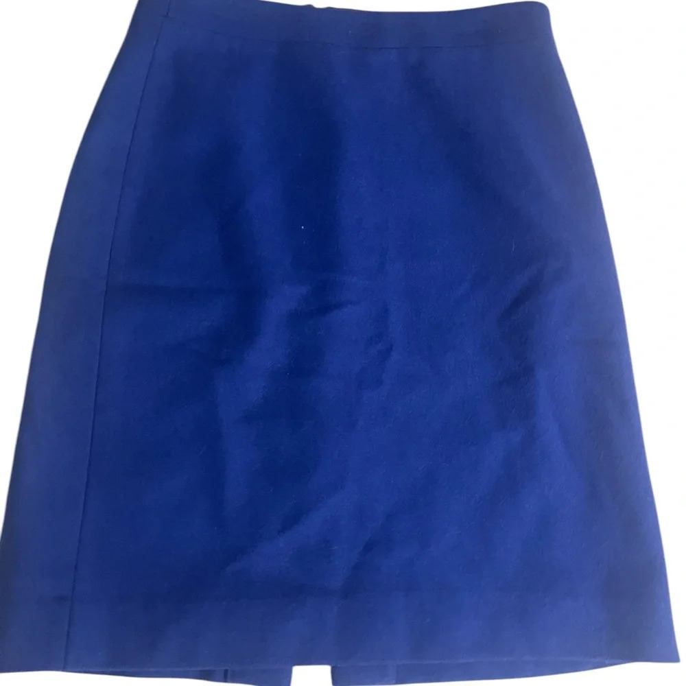 J. Crew THE PENCIL SKIRT IN DOUBLE CREPE BLUE Size 2